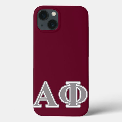 Alpha Phi Silver Letters iPhone 13 Case