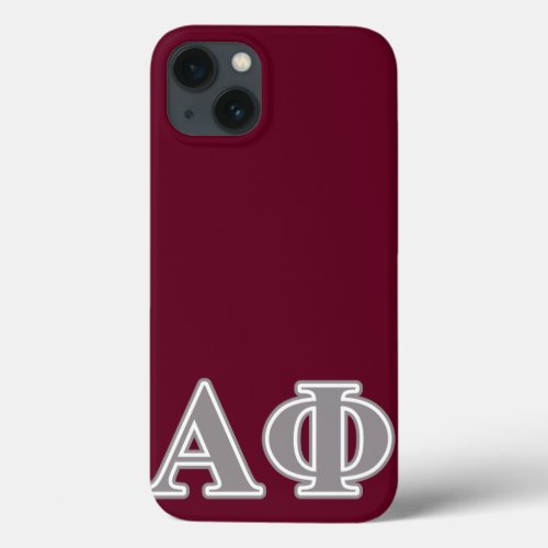 Alpha Phi Silver Letters iPhone 13 Case