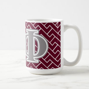 Alpha Phi Silver Letters Coffee Mug