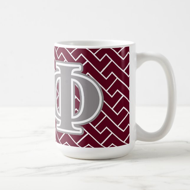 Alpha Phi Silver Letters Coffee Mug (Right)