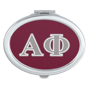 Alpha Phi Silver Letters Makeup Mirror