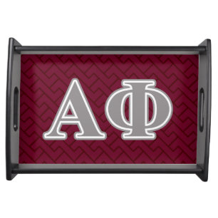 Alpha Phi Silver Letters Serving Tray