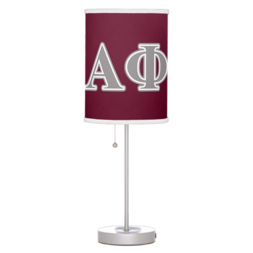 Alpha Phi Silver Letters Table Lamp