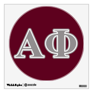 Alpha Phi Silver Letters Wall Decal