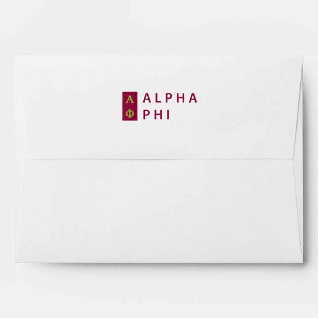 Alpha Phi | Stacked Envelope (Back (Top Flap))