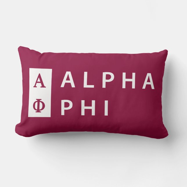 Alpha Phi | Stacked Lumbar Pillow (Front)