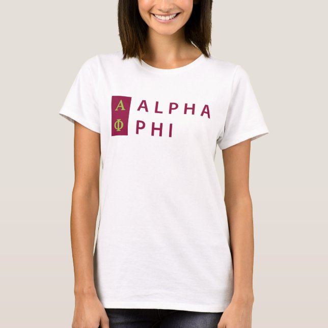 Alpha Phi | Stacked T-Shirt (Front)