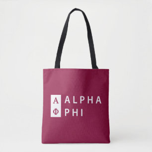 Alpha Phi Stacked Tote Bag