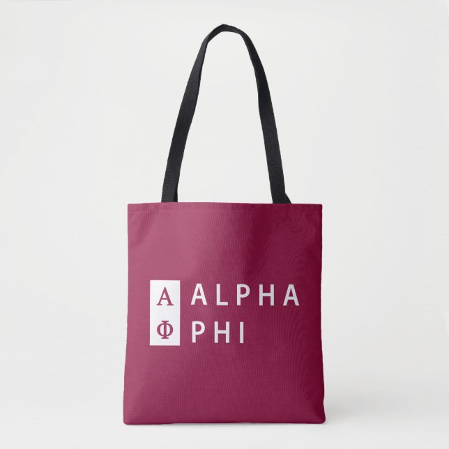 Alpha Phi | Stacked Tote Bag (Front)