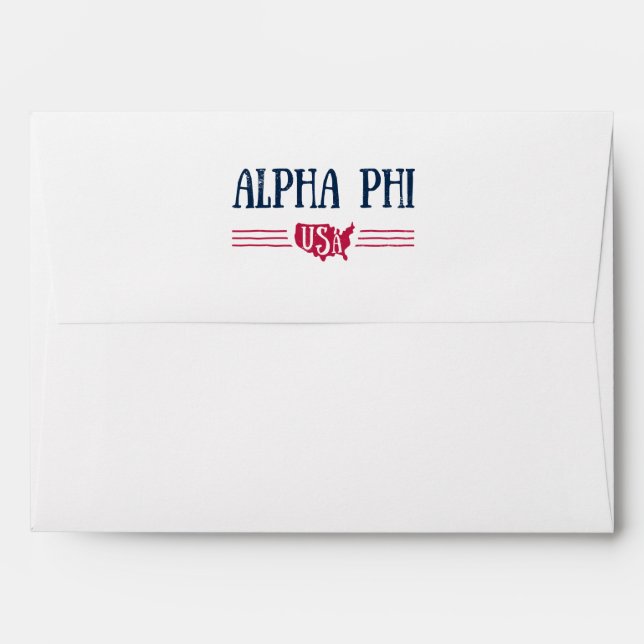 Alpha Phi USA Envelope (Back (Top Flap))