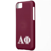 Alpha Phi White and Bordeau Letters Case-Mate iPhone Case (Back Left)