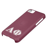 Alpha Phi White and Bordeau Letters Case-Mate iPhone Case (Bottom)