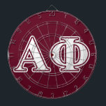Alpha Phi White and Bordeau Letters Dartboard<br><div class="desc">Check out these official Alpha Phi designs! Personalize your own Greek merchandise on Zazzle.com! Click the Customize button to insert your own name, class year, or club to make a unique product. Try adding text using various fonts & view a preview of your design! Zazzle's easy to customize products have...</div>