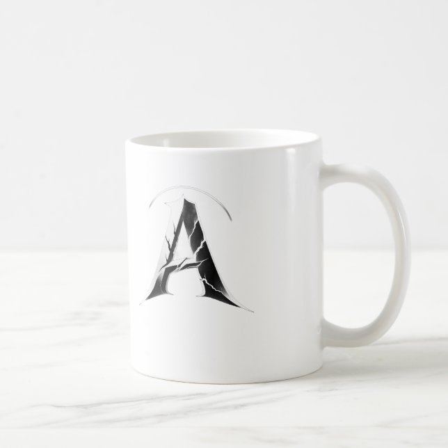 Alpha Shadow A – Dark Letter A  cup (Right)