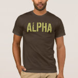 Alpha Shirt For Men at Zazzle