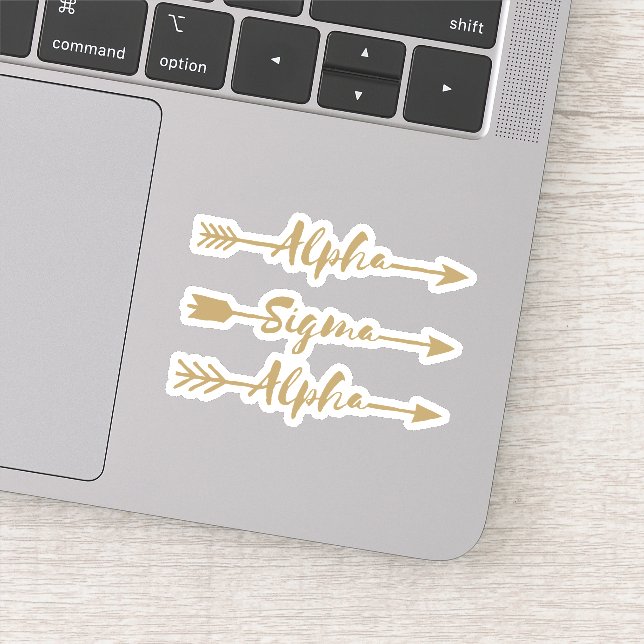 Alpha Sigma Alpha Arrow Sticker (Detail)