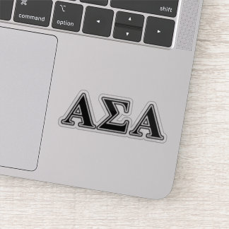 Alpha Sigma Alpha Black Letters Sticker