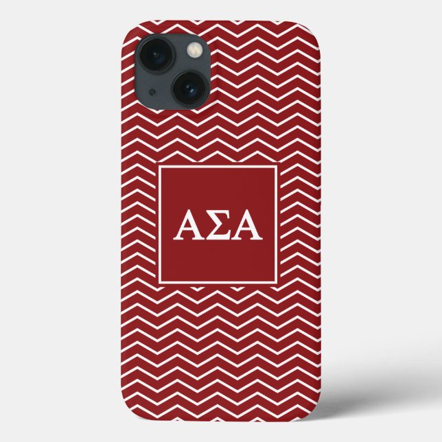 Alpha Sigma Alpha | Chevron Pattern Case-Mate iPhone Case (Back)