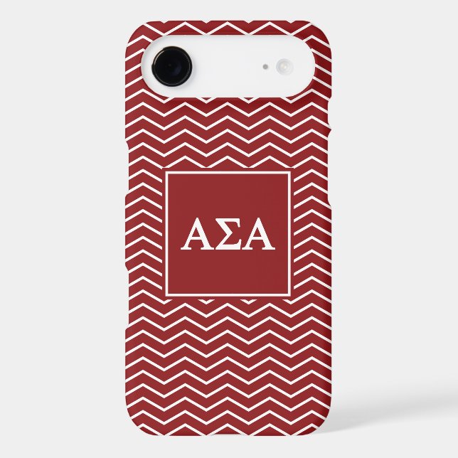 Alpha Sigma Alpha | Chevron Pattern Case-Mate iPhone Case (Back)