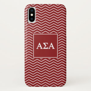 Alpha Sigma Alpha Chevron Pattern iPhone X Case