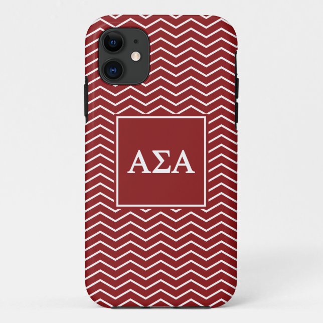 Alpha Sigma Alpha | Chevron Pattern Case-Mate iPhone Case (Back)