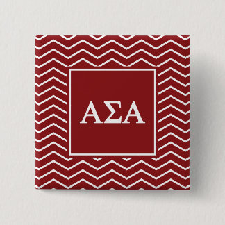 Alpha Sigma Alpha | Chevron Pattern Pinback Button
