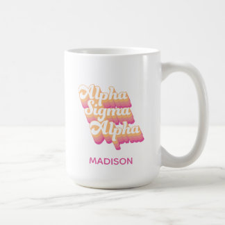 Alpha Sigma Alpha | Groovy Script Coffee Mug