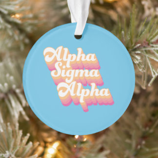 Alpha Sigma Alpha | Groovy Script Ornament