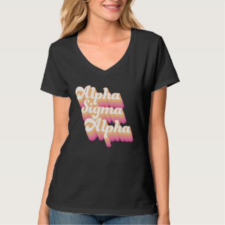 Alpha Sigma Alpha | Groovy Script T-Shirt