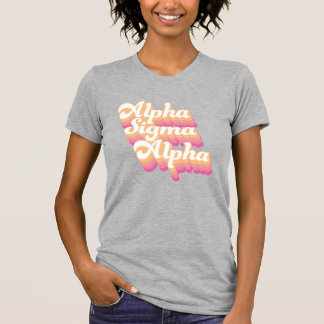 Alpha Sigma Alpha | Groovy Script T-Shirt