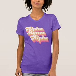 Alpha Sigma Alpha | Groovy Script T-Shirt