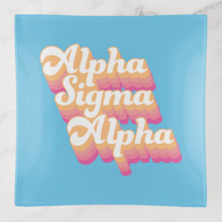 Alpha Sigma Alpha | Groovy Script Trinket Tray