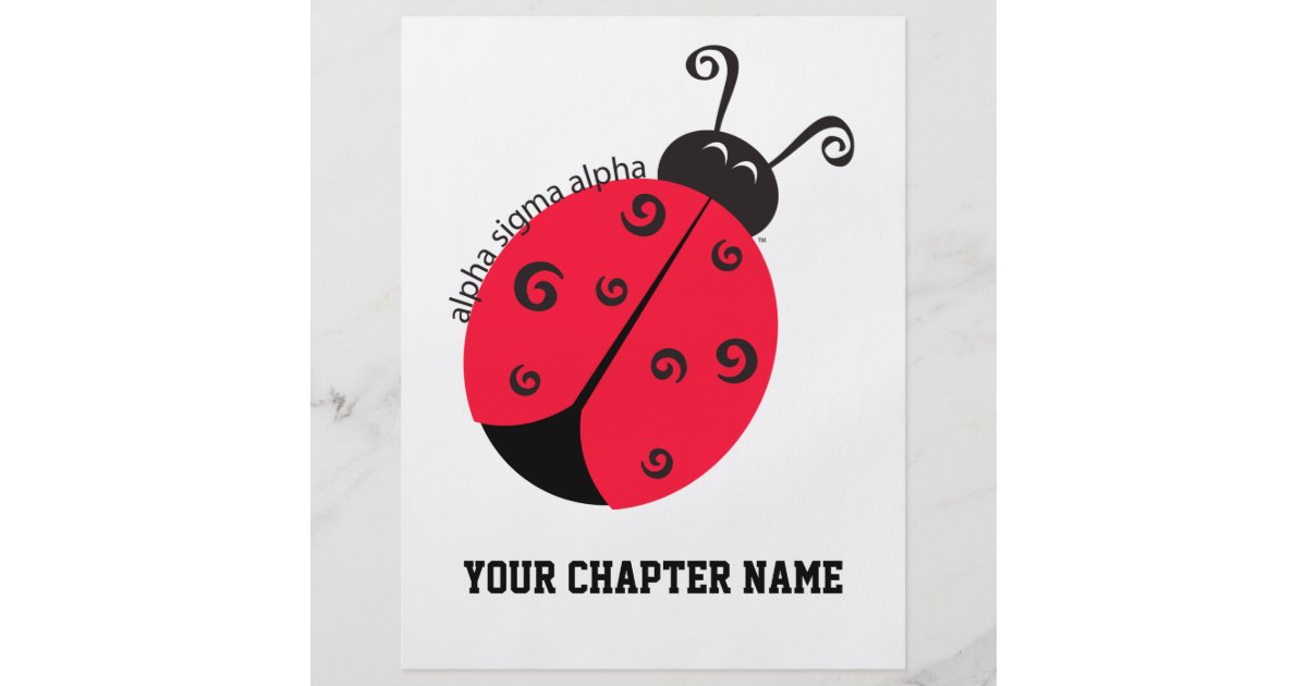 Alpha Sigma Alpha Ladybug Flyer | Zazzle