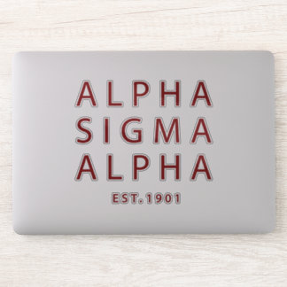Alpha Sigma Alpha Modern Type Sticker