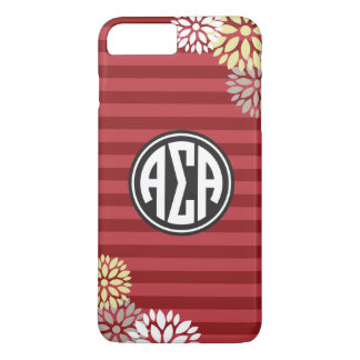 Alpha Sigma Alpha | Monogram Stripe Pattern iPhone 8 Plus/7 Plus Case