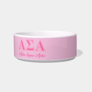 Alpha Sigma Alpha Pink Letters Bowl
