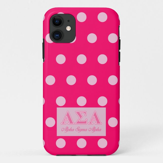 Alpha Sigma Alpha Pink Letters Case-Mate iPhone Case (Back)