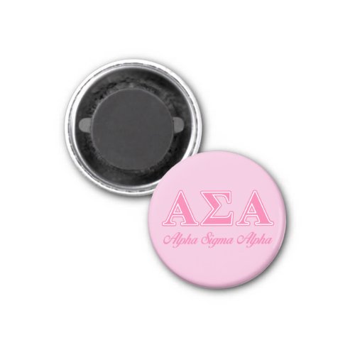 Alpha Sigma Alpha Pink Letters Magnet