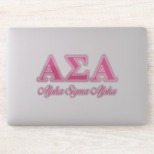 Alpha Sigma Alpha Pink Letters Sticker