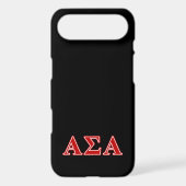 Alpha Sigma Alpha Red Letters Case-Mate iPhone Case (Back)