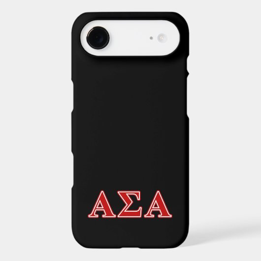 Alpha Sigma Alpha Red Letters Case-Mate iPhone Case (Back)