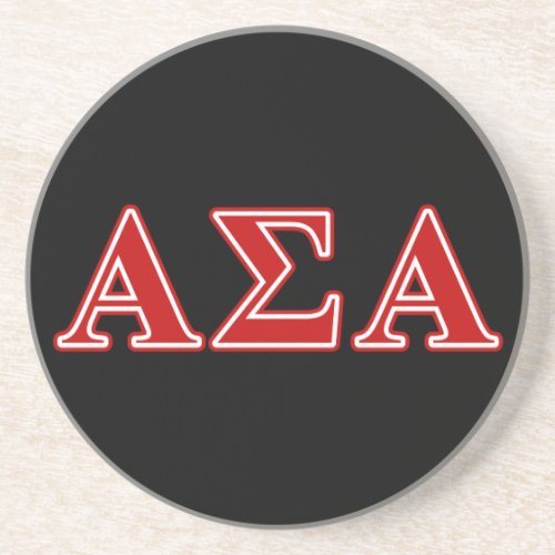 Alpha Sigma Alpha Red Letters Coaster