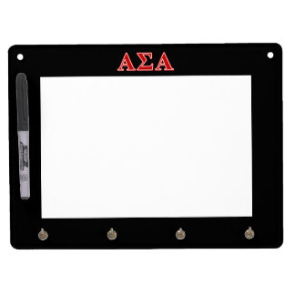 Alpha Sigma Alpha Red Letters Dry Erase Board With Keychain Holder
