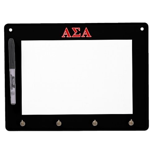 Alpha Sigma Alpha Red Letters Dry Erase Board With Keychain Holder
