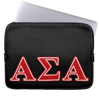 Alpha Sigma Alpha Red Letters Laptop Sleeve