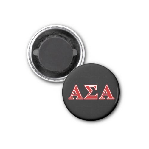 Alpha Sigma Alpha Red Letters Magnet