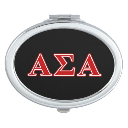 Alpha Sigma Alpha Red Letters Makeup Mirror