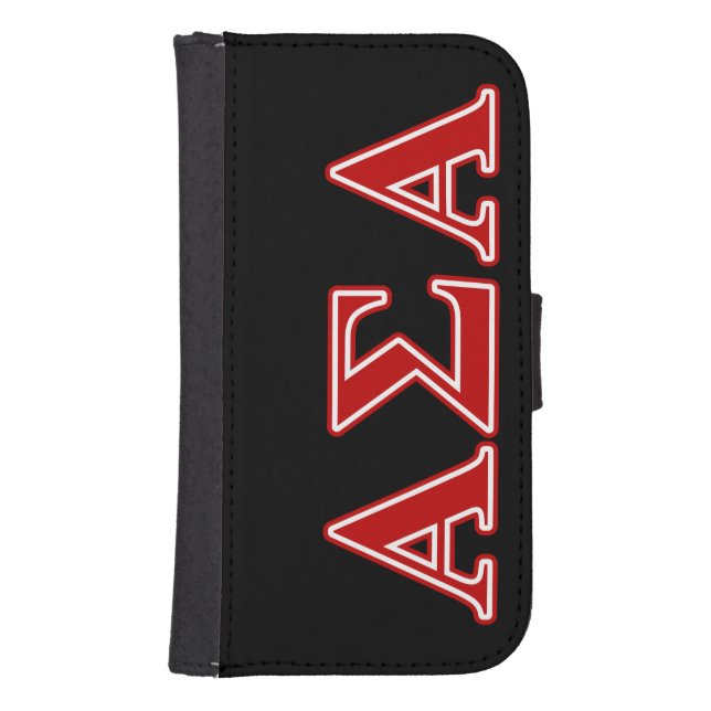 Alpha Sigma Alpha Red Letters Samsung Galaxy Wallet Case (Front)