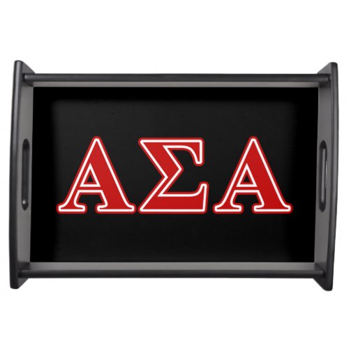 Alpha Sigma Alpha Red Letters Serving Tray