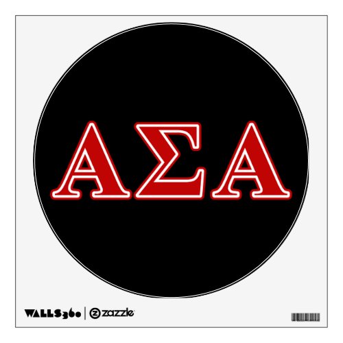 Alpha Sigma Alpha Red Letters Wall Decal